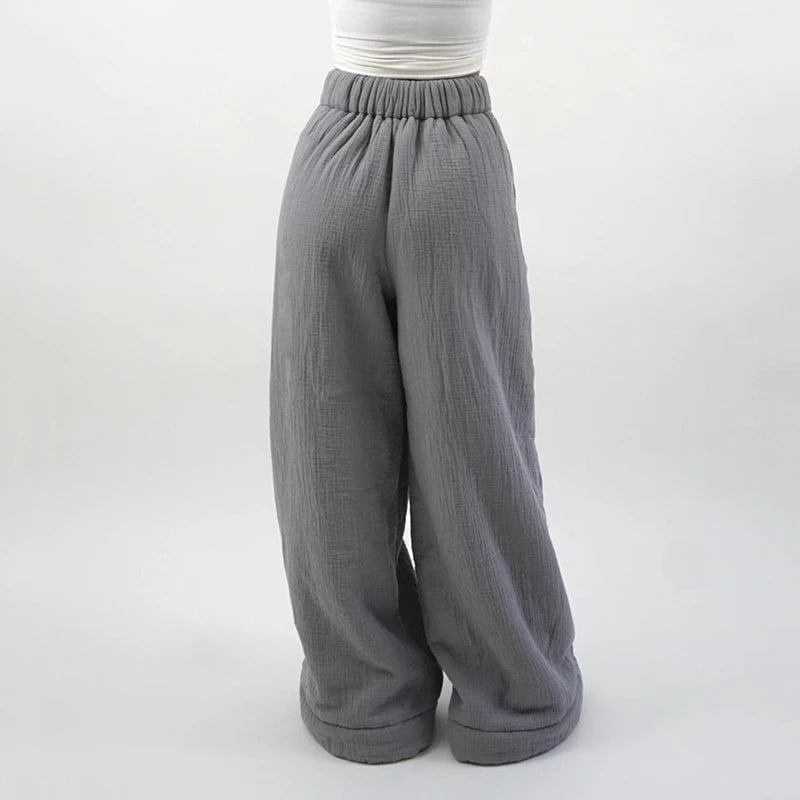 Cozy Winter Pants: Warm, Loose & Stylish Wide-Leg Fit ❄️