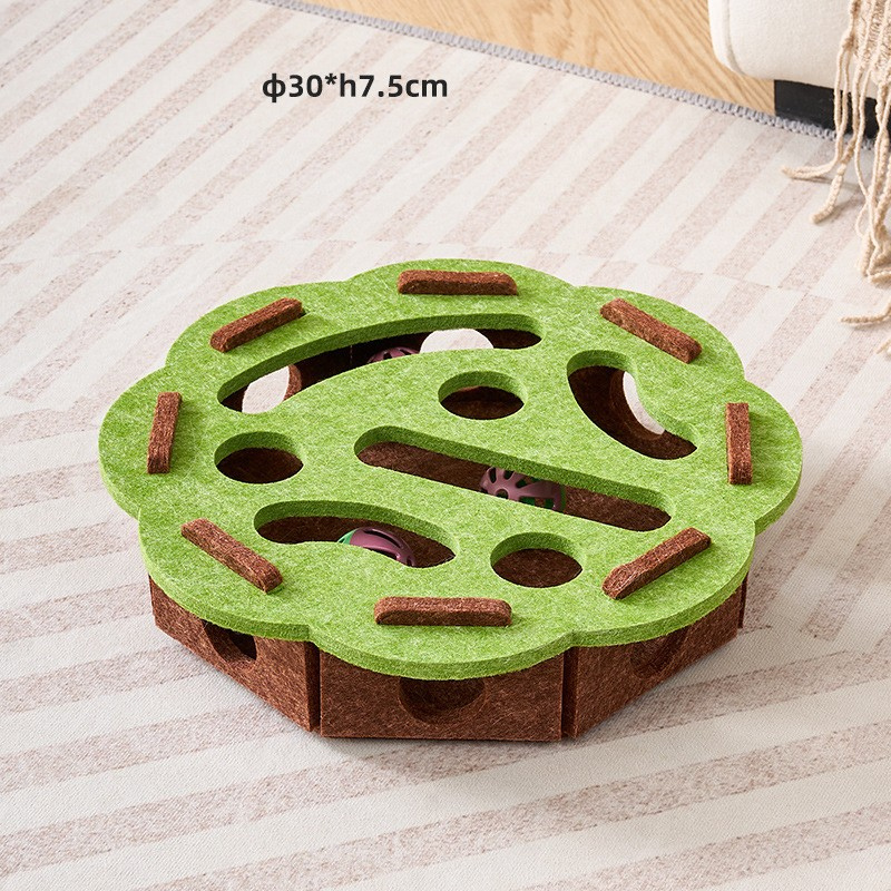 Cat Puzzle Felt Maze Box Cat Toys
