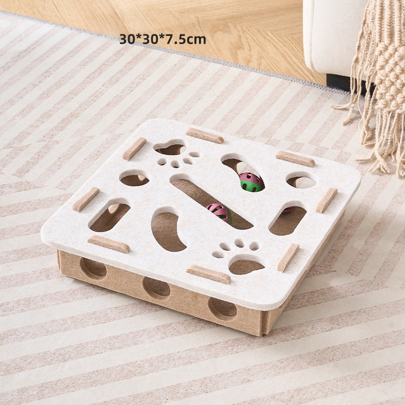 Cat Puzzle Felt Maze Box Cat Toys