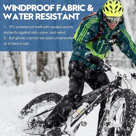 Winter Gloves Touchscreen Gloves Thermal Warm Gloves for Men and Women