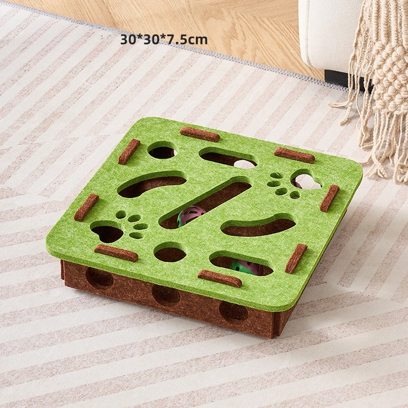Cat Puzzle Felt Maze Box Cat Toys