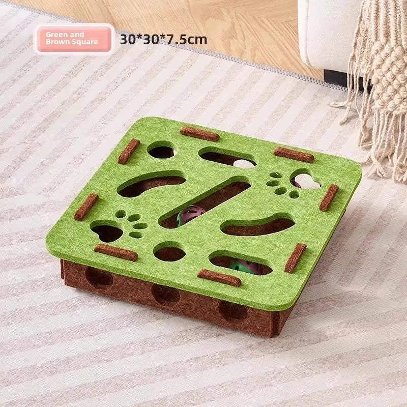 Cat Puzzle Felt Maze Box Cat Toys