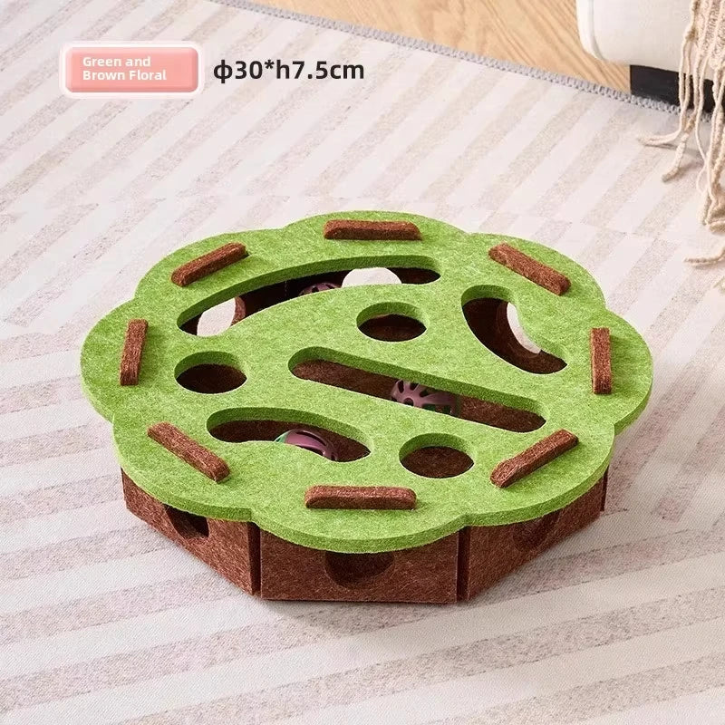 Cat Puzzle Felt Maze Box Cat Toys