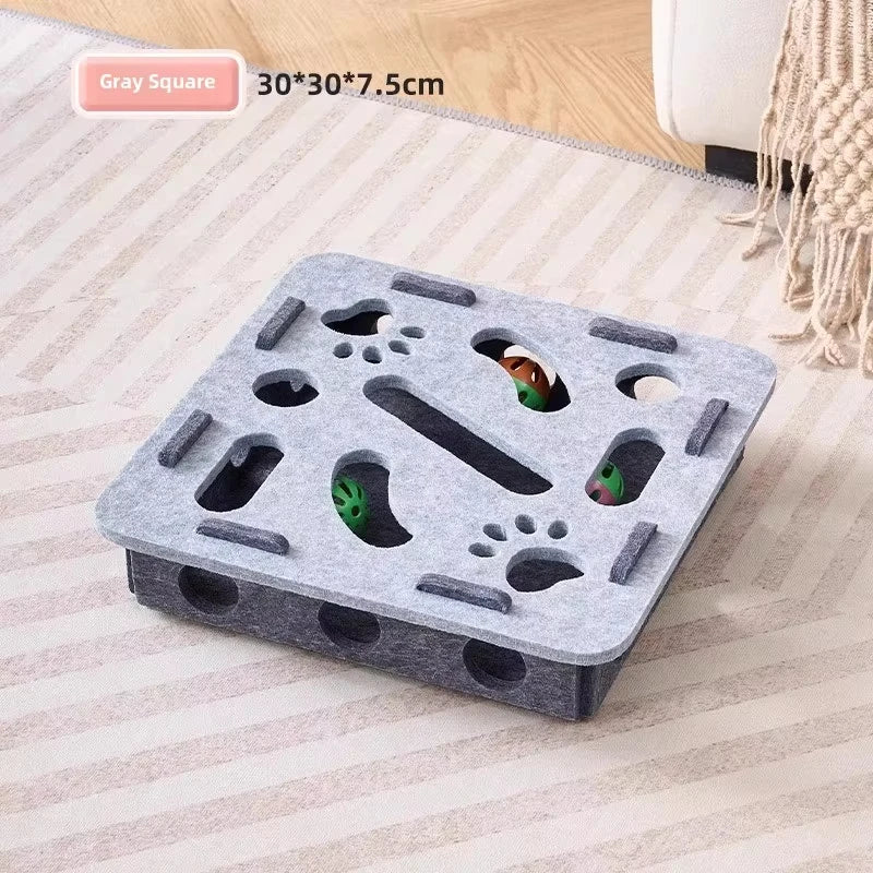 Cat Puzzle Felt Maze Box Cat Toys